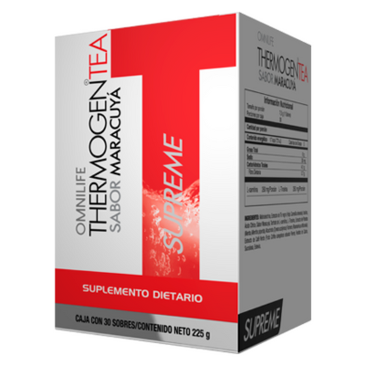 THERMOGEN TEA SUPREME Maracuyá: Activa tu metabolismo, quema más y siente la energía