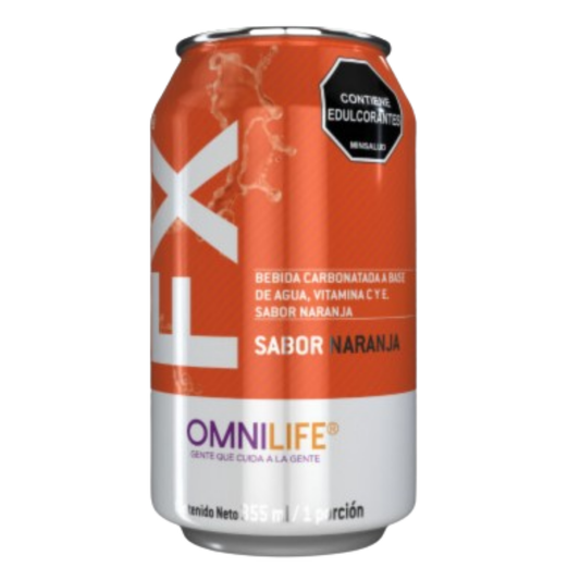 FX Sabor Naranja | Energía Refrescante con Vitaminas C y E (Six Pack)