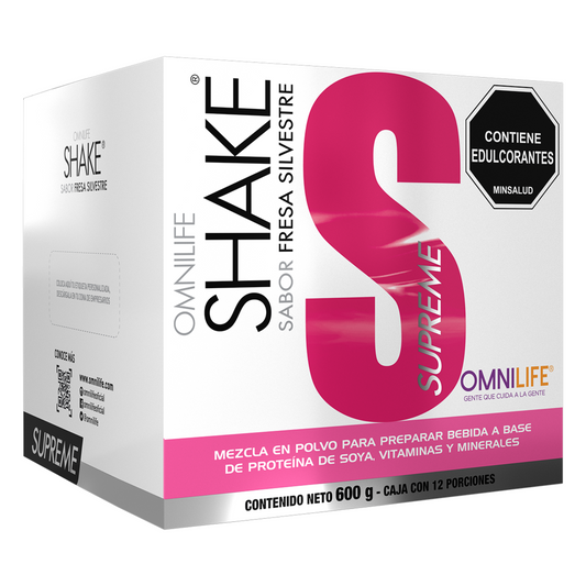 SHAKE SUPREME Fresa Silvestre: Nutrición completa con sabor irresistible