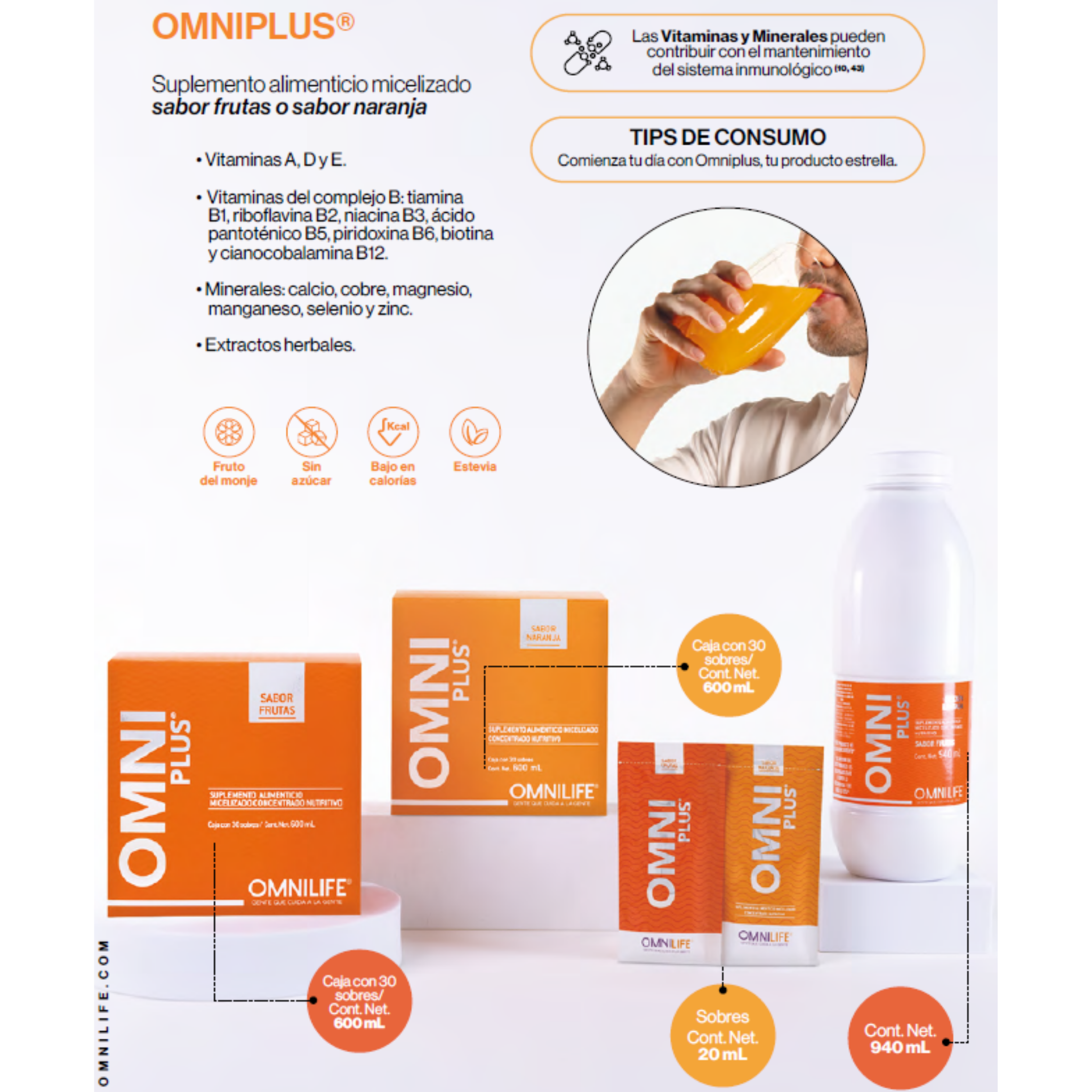 OMNIPLUS Supreme Naranja – Refuerza tus defensas con delicioso sabor
