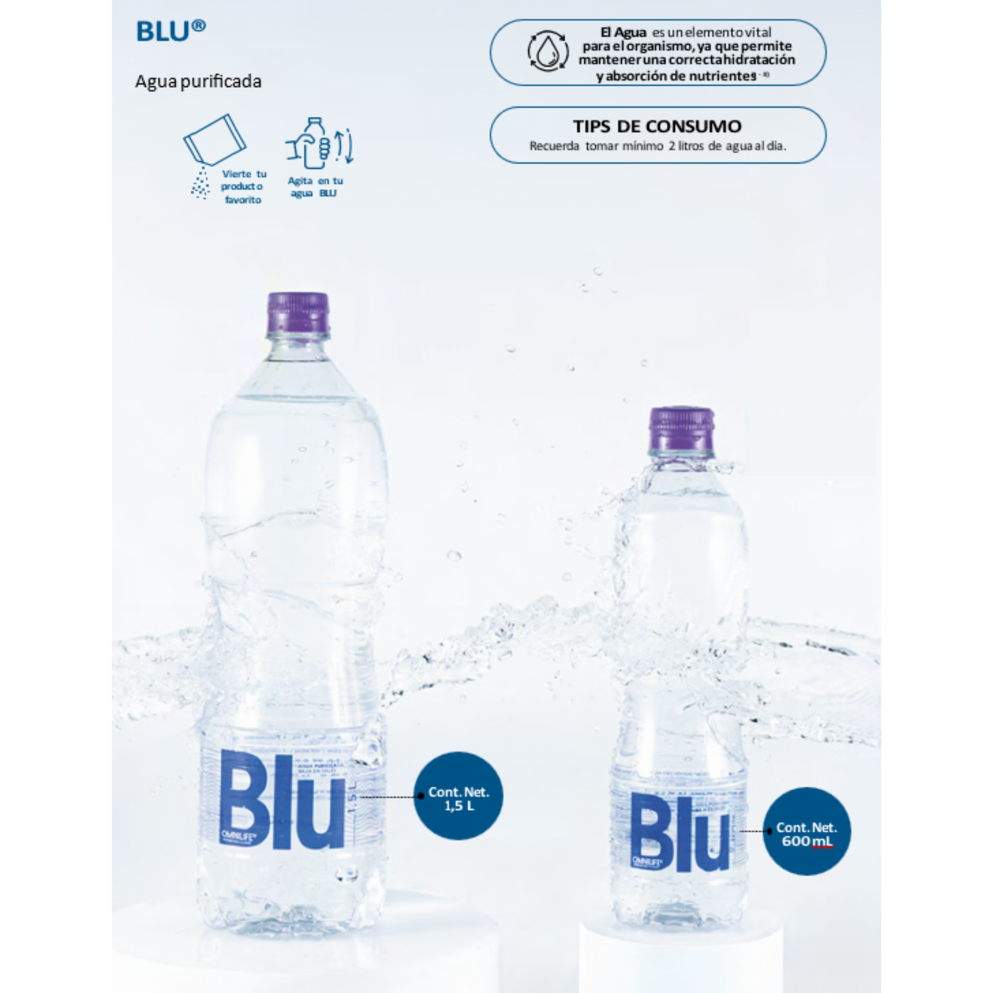 Agua Blu – La Hidratación que Transforma tu Bienestar (Botella 600ml)