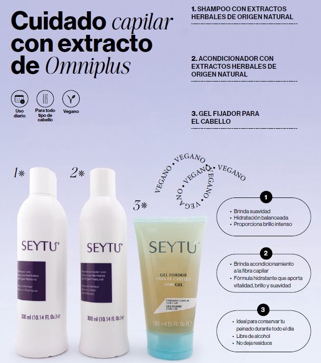 Shampoo con Extractos Herbales de Origen Natural – Limpieza suave y revitalizante