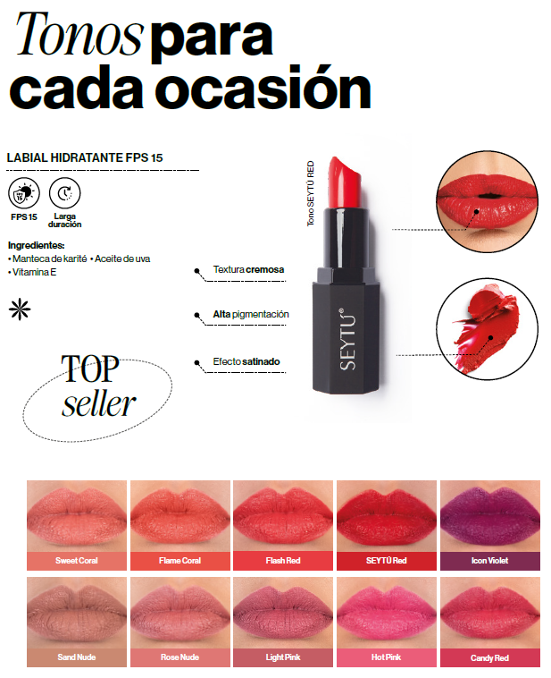 Labial Hidratante FPS 15 – Color, protección e hidratación en un solo paso